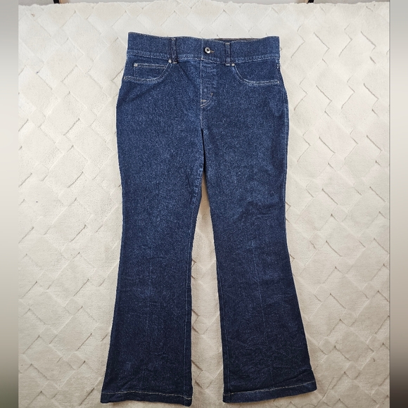 SPANX Pants - Spanx Shape EveryWear FLARE Raw Indigo Jeans Womens 1X Pull On Stretch